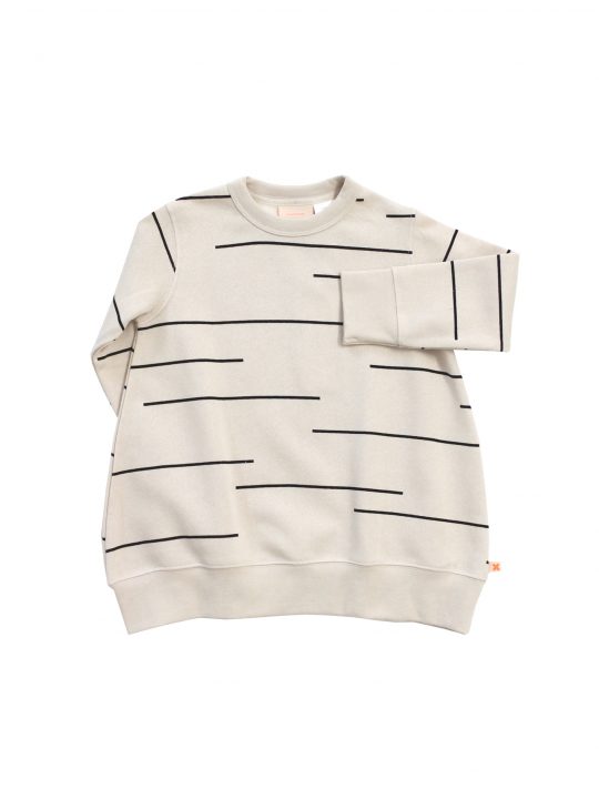LINES FLEECE OVERSIZED SWEATSHIRT