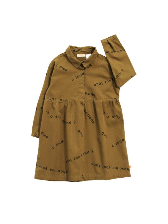 MANY WORDS WOVEN DRESS