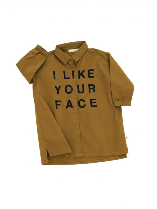 I LIKE YOUR FACE WV SHIRT-DRESS