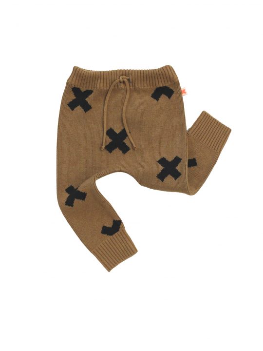 LOGO PANT KNIT BROWN