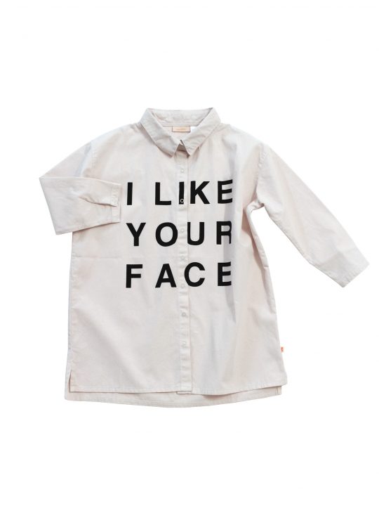 I LIKE YOUR FACE WV SHIRT-DRESS
