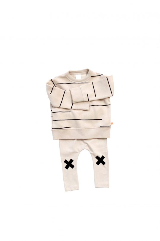 LINES FLEECE OVERSIZED SWEATSHIRT