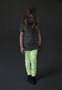 GEOMETRIC LEGGINGS - NEON YELLOW