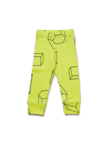 GEOMETRIC LEGGINGS - NEON YELLOW - Image 2