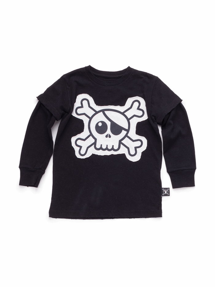 SKULL PATCH T-SHIRT BLACK - Image 2