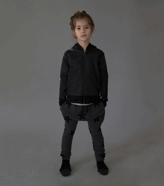 STAR BAGGY PANTS BLACK - Image 1