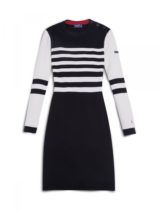 VALMEINIER STRIPED SWEATER DRESS