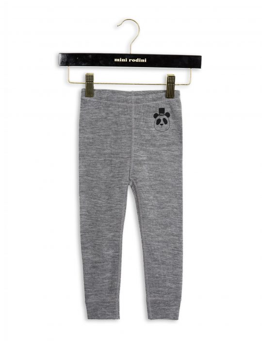 PANDA MERINO WOOL LEGGINGS - DARK GREY MELANGE