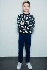 PADDED SWEATER BALCK WHALES - Image 3