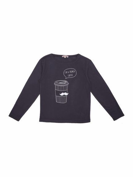 TEE SHIRT -MARINE FRENCH COFFEE