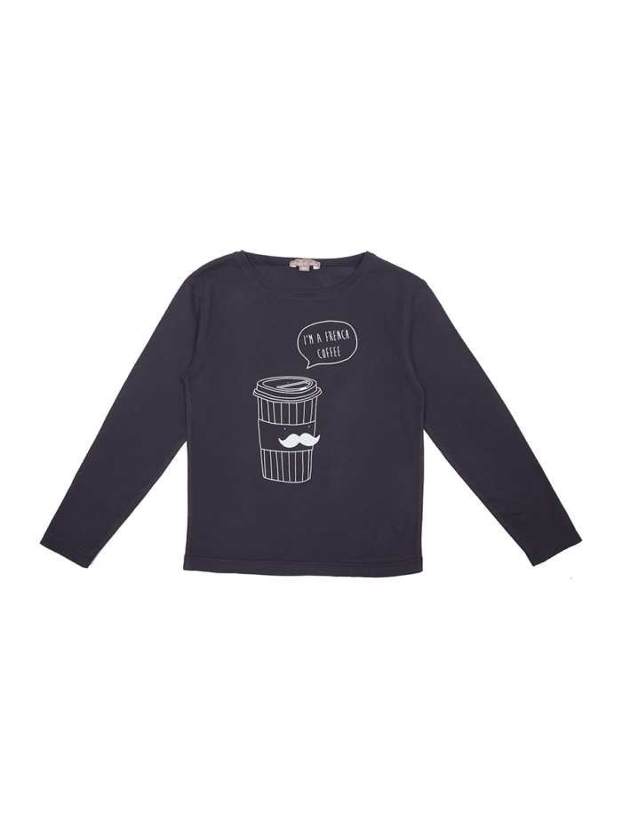 TEE SHIRT -MARINE FRENCH COFFEE - Image 1