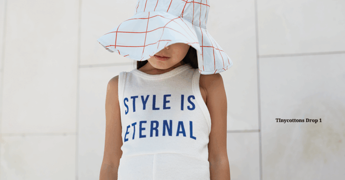 LIGHT BLUE GRID SUN HAT - Image 2