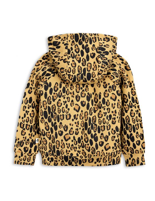 LEOPARD ZIP HOOD BEIGE