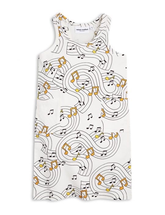 MUSIC TANK DRESS OFF WHITE