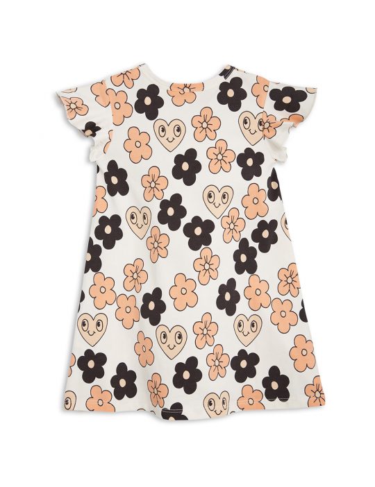 FLOWERS WING DRESS OFF WHITE