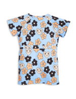 FLOWERS TEE DRESS LIGHT BLUE