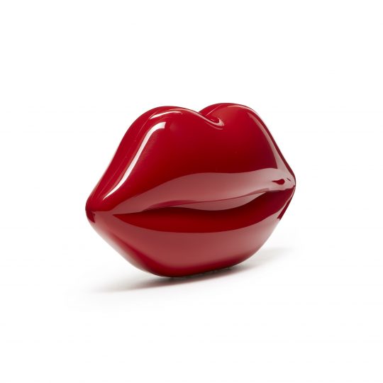 RED PERSPEX LIPS CLUTCH
