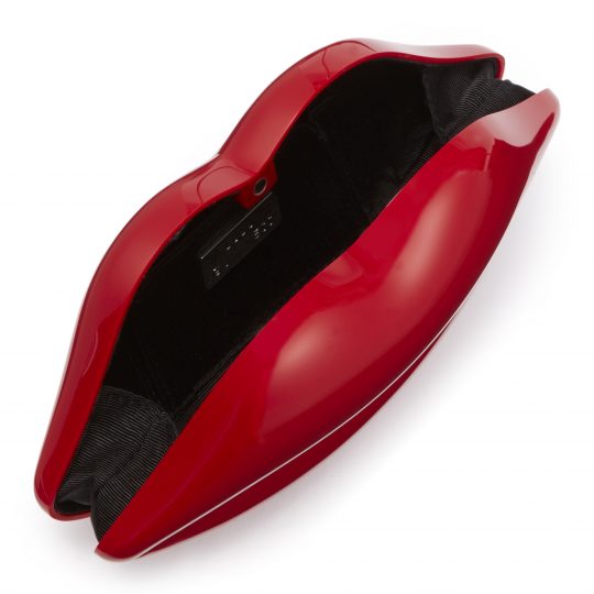 RED PERSPEX LIPS CLUTCH