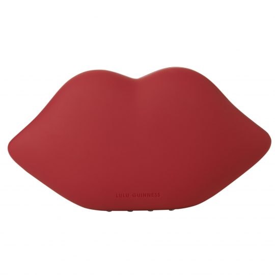 RED POWDER COATED LIPS CLUTCH