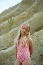 HALTER BATHING SUIT ROSE / STRAWBERRIES - Image 2