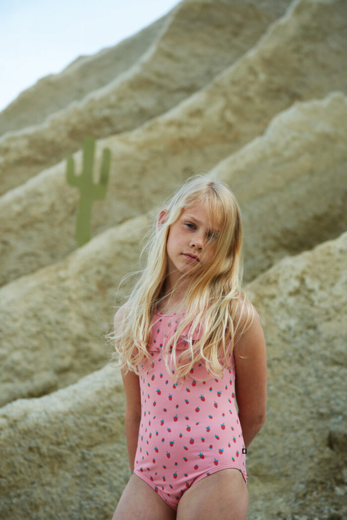 HALTER BATHING SUIT ROSE / STRAWBERRIES - Image 2