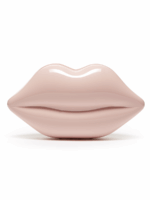 DUSKY PINK PERSPEX LIPS CLUTCH