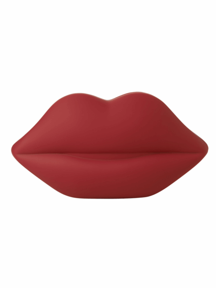 RED POWDER COATED LIPS CLUTCH