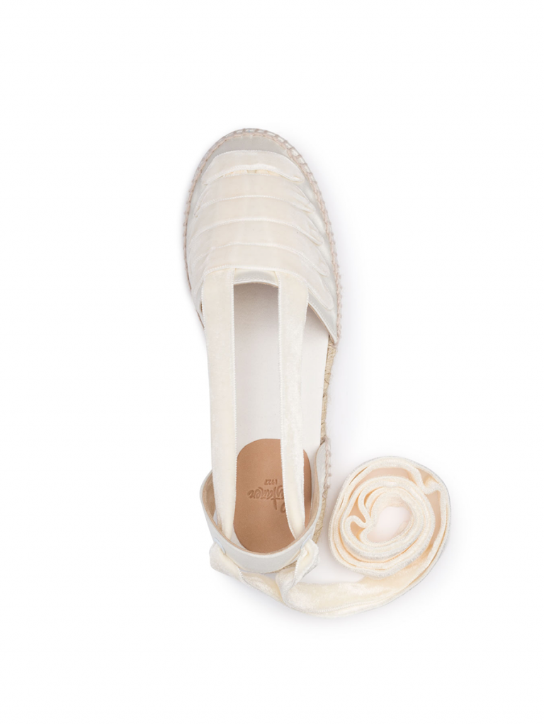 KIMITA FLAT SATIN BERIBBONED ESPADRILLE