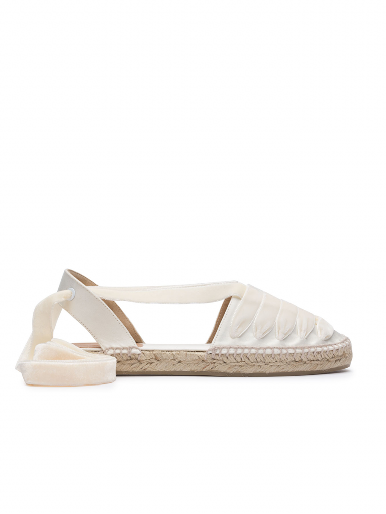 KIMITA FLAT SATIN BERIBBONED ESPADRILLE