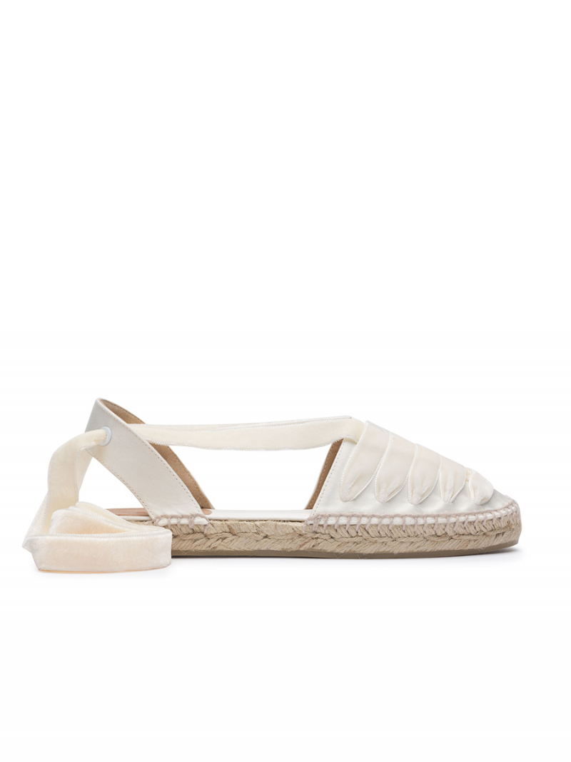white satin espadrilles