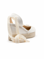 BERIBBONED SATIN WEDGE ESPADRILLE CECILE 6 - Image 3