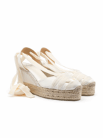 BERIBBONED SATIN WEDGE ESPADRILLE CECILE 6 - Image 2