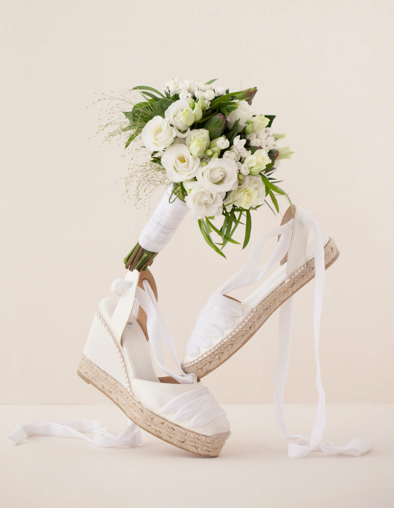 KIMITA FLAT SATIN BERIBBONED ESPADRILLE