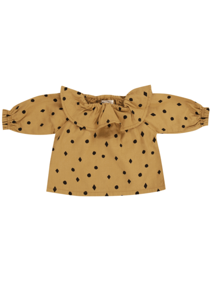 DOTS N' DIAMONDS COLLAR BLOUSE