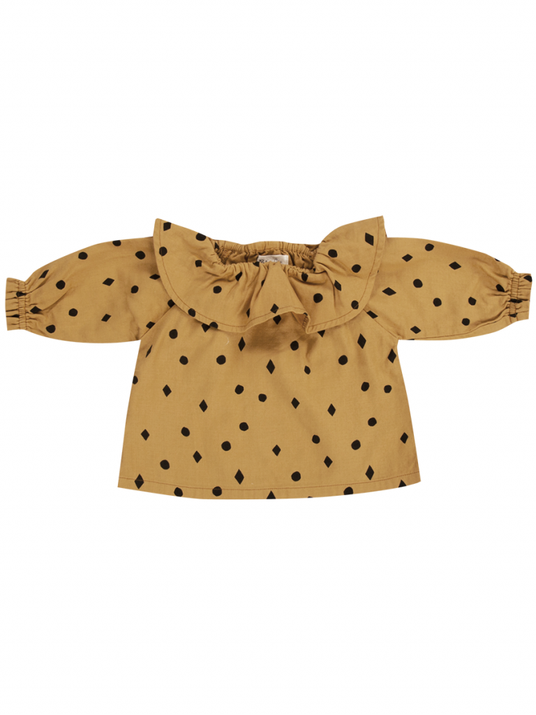 DOTS N' DIAMONDS COLLAR BLOUSE