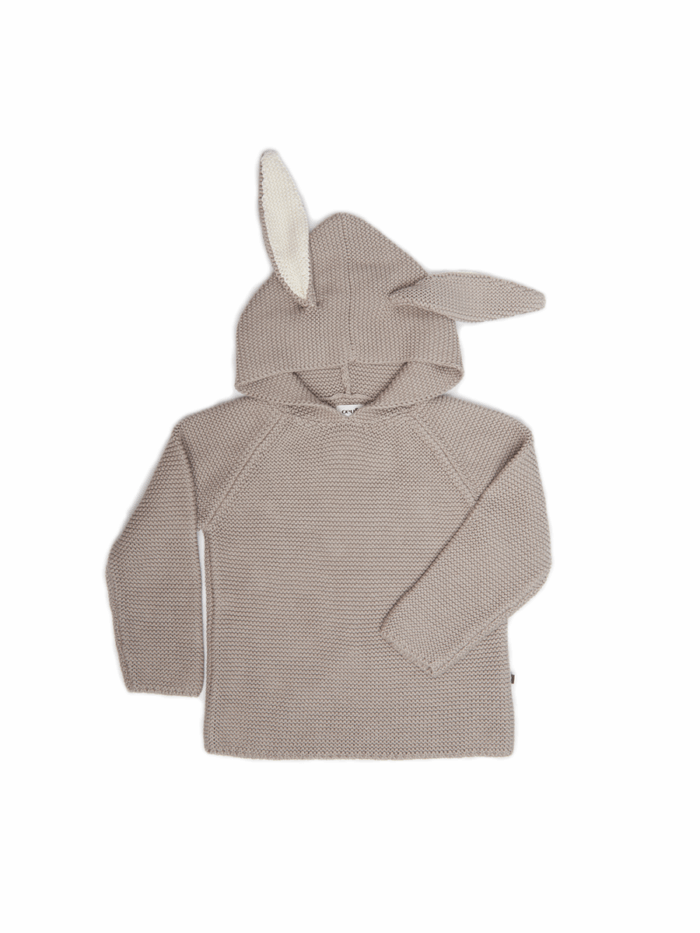 BUNNY HOODIE LIGHT GREY - Image 1