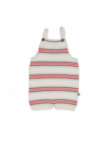 KNIT ROMPER WHITE / MULTI STRIPES