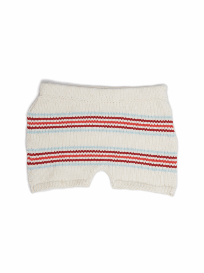 RETRO SHORTS WHITE / MULTI STRIPES - Image 1