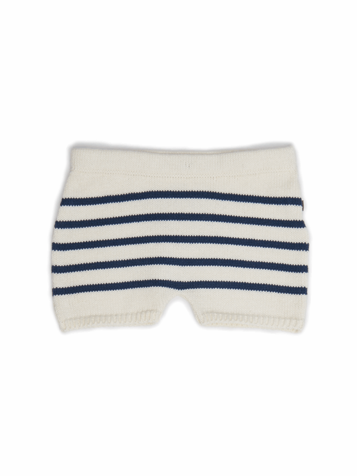 RETRO SHORTS WHITE / DARK NAVY STRIPES - Image 1