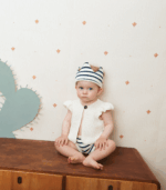 RETRO SHORTS WHITE / DARK NAVY STRIPES - Image 3