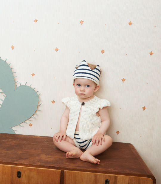 CROWN WHITE / DARK NAVY STRIPES