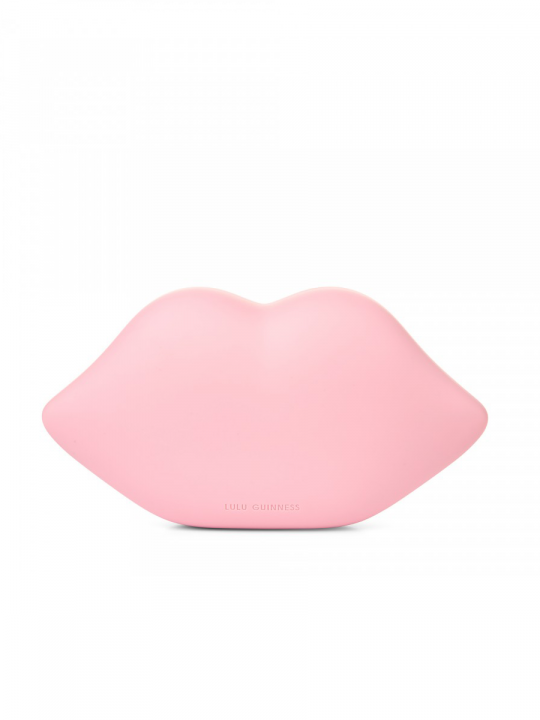 ROSE PINK POWDER COATED PERSPEX LIPS CLUTCH