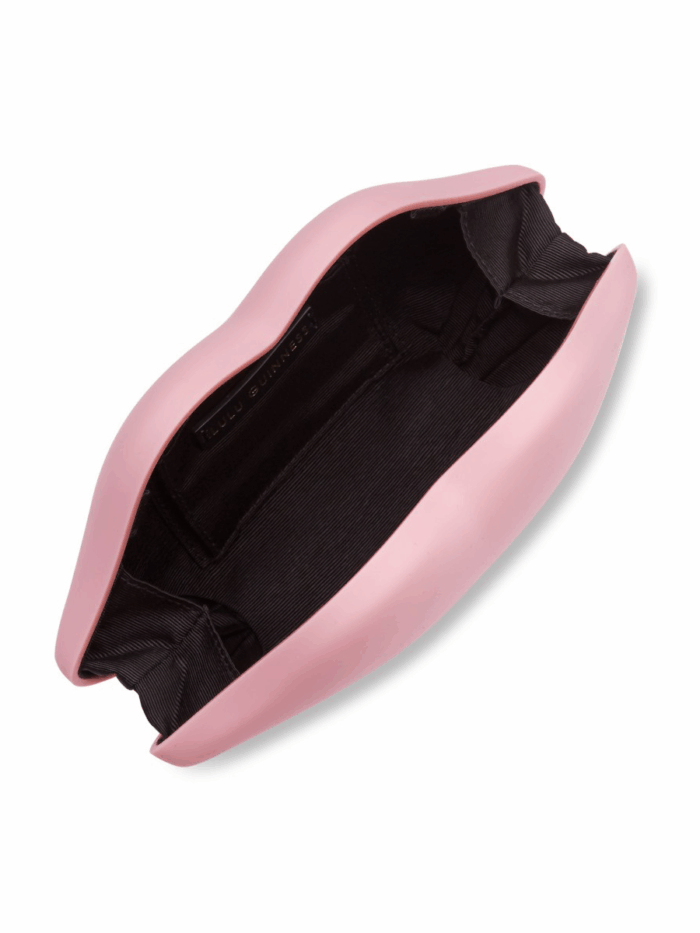ROSE PINK POWDER COATED PERSPEX LIPS CLUTCH - Image 2