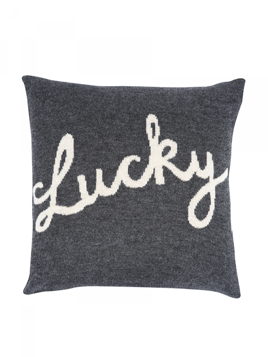 LUCKY PILLOW CASE GREY