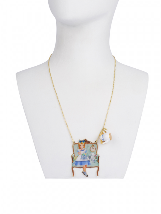 ALICE ON A SOFA AND MULTI-CHAMS NECKLACE
