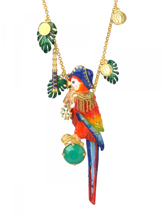 JACQUES THE MID-EMPEROR MID-PIRATE PARROT NECKLACE