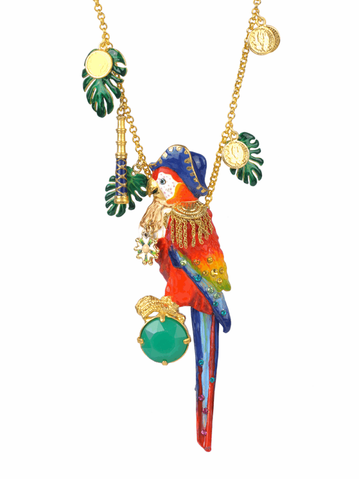 JACQUES THE MID-EMPEROR MID-PIRATE PARROT NECKLACE - Image 1