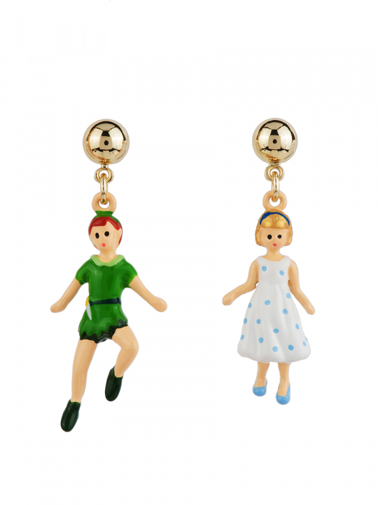 PETER PAN AND WENDY FLYING IN THE AIR EARRINGS
