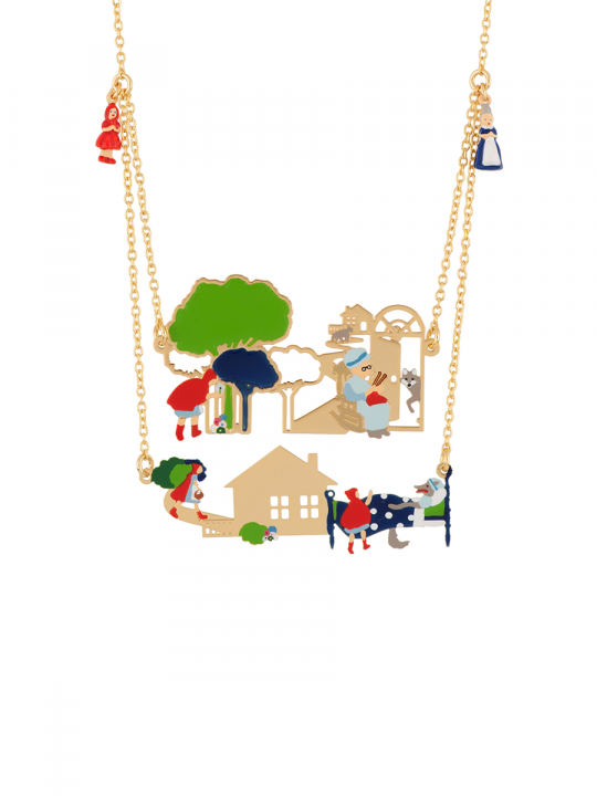 FLAGSHIP SCENES OF THE LITTLE RED RIDING HOOD DOUBLE ROW NECKLACE