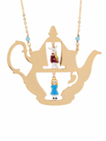 ALICE AND THE WHITE RABBIT IN A TEAPOT LONG NECKLACE - Image 2